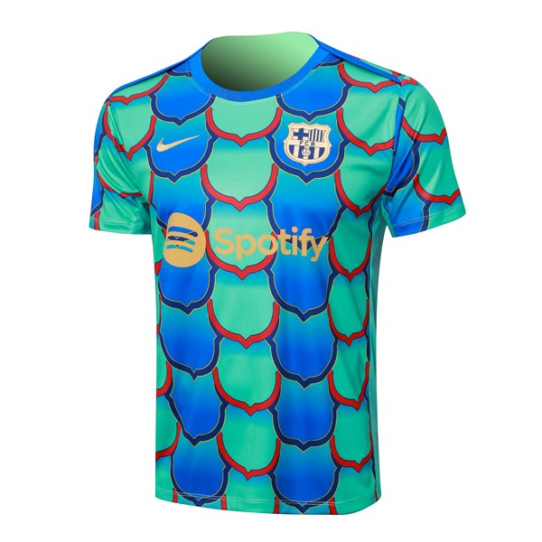 Camiseta Entrenamiento Barcelona 2024-25 Verde Azul